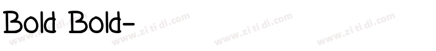 Bold Bold字体转换